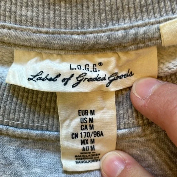 👽3/$30 SALE👽 H&M LOGG New York Printed Crewneck Sweatshirt Size Medium - Picture 5 of 7